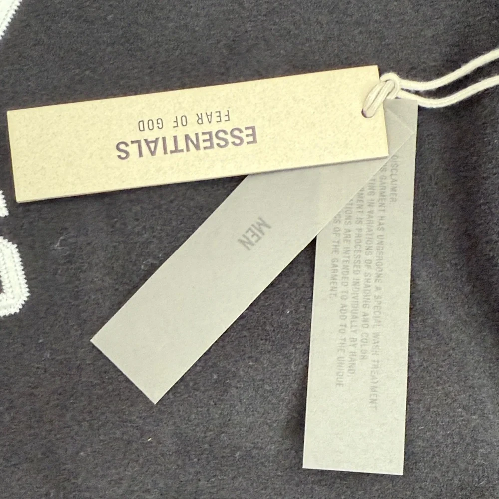 Fear of God Essentials brushed yarn ho black hoodie - Picture 6 of 9